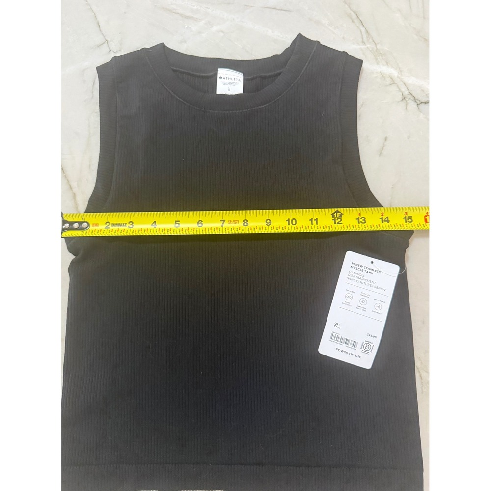 Women's Athleta Renew Seamless Muscle Tank Black Ribbed Top Size Large NWT - Picture 5 of 8